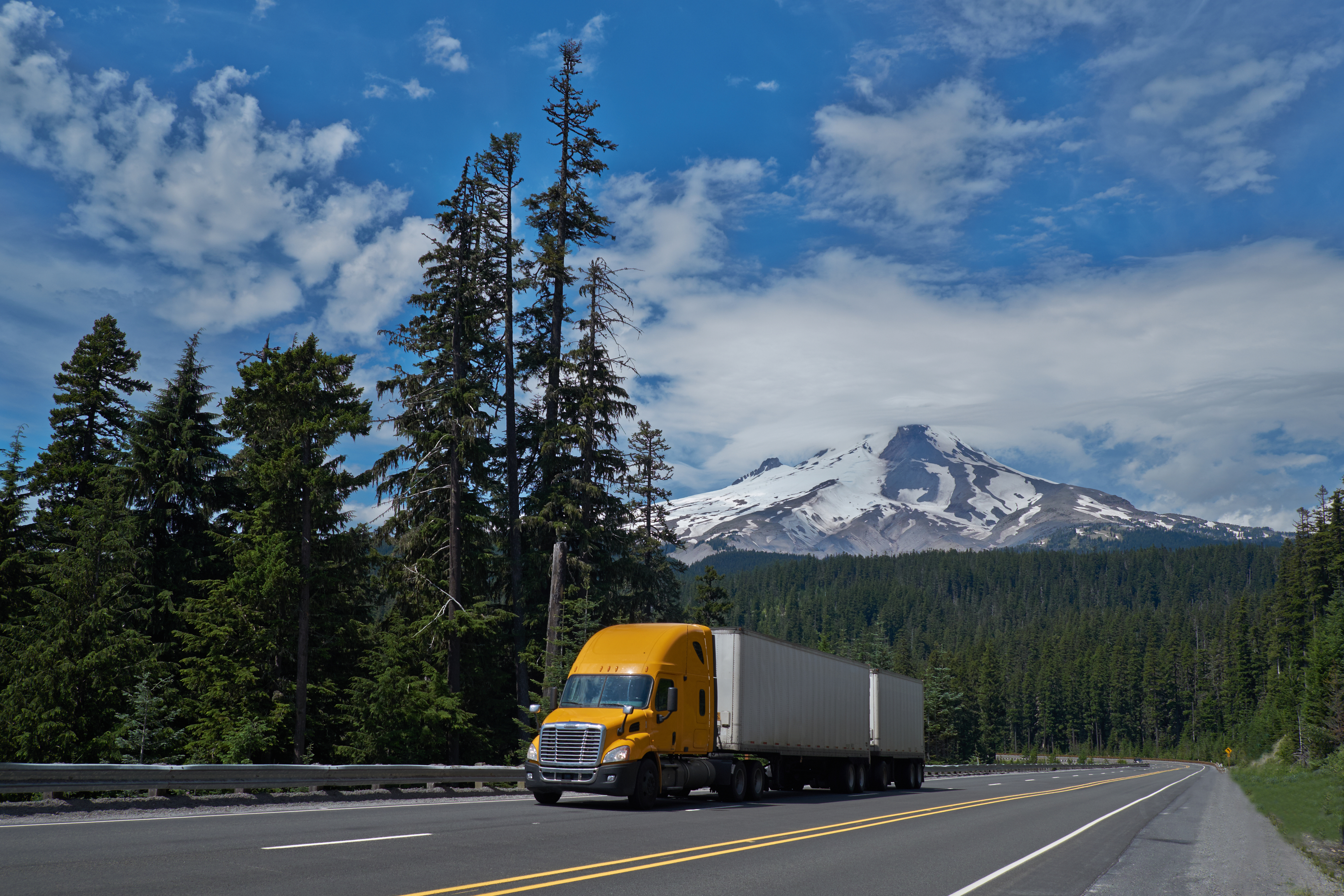 transport truck on highway
